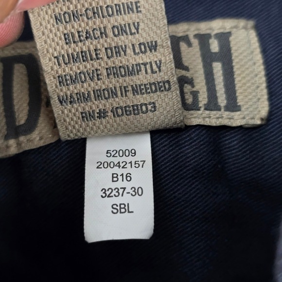 Duluth Trading Co. Mens‎ L Tall Button Down Shirt Long Sleeve Blue Cotton - Picture 7 of 8